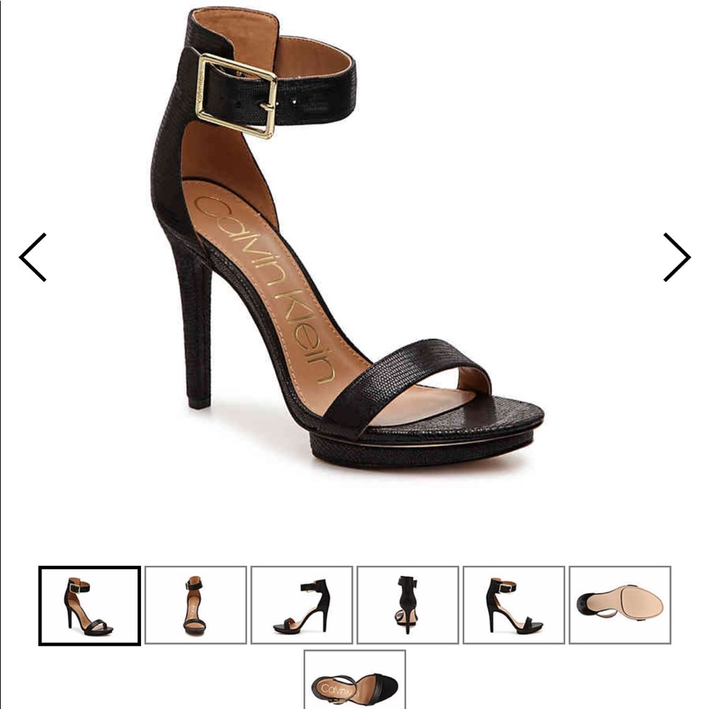 Like new Calvin Klein black textured sandals